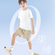 Duomiaowu Boys Shorts Summer delgados Pantalones para niños de niños grandes Pantalones de 5 puntos de secado rápido para niños 11932 Caki poco profundo 140