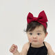 Lingmeng baby headband, bow headband, simple adjustable baby headband, first birthday photo props, burgundy bow headband (adjustable)