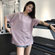 Jincheng Mesh Ropa de secado rápido para mujeres Camisa de jogging Fitness Ropa de fitness de manga corta Internet Celebrity Yoga Top T698 Black M