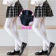 Hualiuyi stockings women's over-the-knee stockings spring and summer thin plus fat plus size fat mm 200 Jin Jin equals 0.5 kg Summer high black thigh socks 1 black 1 white stockings (135-200 Jin Jin equals 0.5 kg) Spring and Autumn