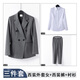 Punizi suit suit for women spring and autumn new Korean style professional wear fashionable temperament college student suit formal work wear overalls SY6528# gray suit + white shirt + pants 4XL