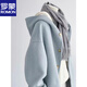 Romont large size 300Jin Jin is equal to 0.5kg Hepburn style woolen coat for men and women winter high-end foreign style mid-length hooded woolen coat 2 picture color L
