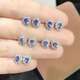 GOR Fat Donglai's same tanzanite earrings new product natural s925 silver inlaid blue-purple gemstone earrings temperament style random pair of earrings