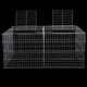 Yuhualuo rabbit cage extra large rabbit cage household rabbit cage household chicken cage household number breeding cage 1 meter * 60 * 4 double door partition 90 * 60 * 40 bare cage including buckle