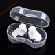 Swimming earplugs, waterproof earplugs, nose clip, shampoo, children's water-proof and noise-proof artifact, bathing earplugs, transparent box white earplugs
