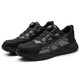 Fucheng Labor Protection Shoes Men's Laptop Breathable Anti-Smash Anti-Puncture Anti-Puncture Lightweight and Safety Work Shoes 504 Black 40
