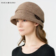 Maria Gucci cold-proof hat back support pile hat to modify the face shape wool blended hat for women leisurely 6QQ150273 coffee