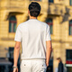 Mr. Cloth Mode-Gurtband Cooles T-Shirt Herren 2025 Sommerbrief geprägt Männer gestrickt Kurzarm ET15100 Clearance Haoyuebai 3xl (190)