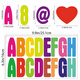 English Alphanume Color autocollants Diy Water Cup Stickers Suitcase Creative Children's Gift Stickers Are