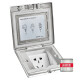 
DeliXI switch socket silver five-hole copper floor plug flip waterproof floor plug with dark box DCT-F120/FYZS