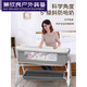 Chuangjingyi choisit le lit multifonction bébé cot bébé pliable et compact, compilation de bébé européenne de berceau neuf portable mobile, gris + net moustique + matelas + panier de rangement + table de couches, structure de trame_other_complete Installation
