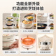 Midea multi-function pot, split-type electric hot pot, super-fast boiling roasting pan, electric baking pan, one pot, multi-purpose electric cooking pot, special pot for hot pot, steaming, stewing, roasting and shabu-shabu all-in-one cooking pot 9.5L multi-function shabu-shabu pot + steamer + baking pan HGE2803