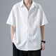 Fox.G Shirt à manches à manches courtes pour hommes Contracte de glace de glace gratuite Fire Free Free Awards Clothes Summer Summer Men's White's White's White à manches de cinq quarts de glace de glace de glace 2xl.