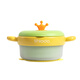 Xin'an Dai tableware supplementary food bowl Baby baby babies injected water insulation bowl 316 multifunctional grinding bowl cloud green