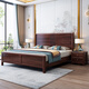 
Pinzu New Chinese style black gold solid wood bed modern simple double master bedroom storage bed YF-9921 1.8-meter frame bed