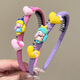 BARY REEF children's headband bangs broken hair artifact little girl Korean version fabric non-slip pressure hairpin girl hairband headwear blue cinnamon dog