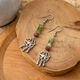 
Wenzhi horse face skirt accessories earrings new Chinese style long version tassel earrings national style flowers bamboo joint earrings cheongsam horse face E3882-2