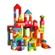 Holzspiel-Familienbaumgebäude große Getreide Holzversammlung Eimer Baby Baby Spielzeug Bildung frühe Bildung Kinder 1-2 Jahre 3 Geschenke 100 Block Blöcke Eimer (können gebissen werden, wenn Sie nicht verblassen)