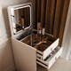 Yuyangyang EWINVOS bedside table, dresser, storage integrated table, small apartment bedroom, simple, light and luxurious flip cover, regular version 48CM dressing table and stool combination, solid wood