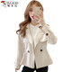 Woodpecker ins trendy coat women's windbreaker 2024 spring and autumn new thin coat short women's jacket small top black 6627 S
