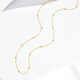 Mengjinyuan 18K gold necklace k yellow versatile pearlescent O-shaped chain clavicle chain colored gold necklace as a birthday gift for girlfriend K yellow chain length 42cm weighing about 1.4g