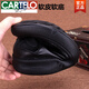 卡帝乐鳄鱼（CARTELO）真皮男士皮鞋单层牛皮软皮软底商务休闲皮鞋头层牛皮系带男鞋 黑色  9912 42
