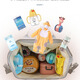 Planaling Mama Bag Multifunktionales großes Kapazität Baby mit Milch Rucksack Mutter und Baby -Rucksack Mutter und Babymodreise Mutter und Babytasche Blanch Banane [kostenloser Cart Hook]