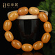 OUCERNY old wax barrel bead single circle bracelet amber natural beeswax bracelet full of honey chicken oil yellow Baltic Sea collection orphan natural orphan one thing one certificate one shot 38.73g