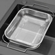 Huangsi retractable drain basket kitchen sink filter multi-functional stainless steel vegetable washing fruit draining dish basin rack 30*22*5.5cm retractable drain basket