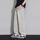 FOG SKY jeans men's summer thin loose American straight-leg casual pants for boys' trendy brand washing retro wide-leg pants 718-K870 retro blue M (recommended 110-130Jin [Jin equals 0.5 kg])