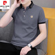 皮尔卡丹（pierre cardin）冰丝短袖t恤男2024夏季新款翻领POLO 衫半截袖中青年上衣男装 683白色 L