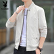 Playboy (PLAYBOY) 2025 Spring and Autumn New Jacket Jacket Men's Casual Outdoor Gown Stand Collar Trench Coat Simple Baseball Uniform Top 686 Jacket [Green] 2XL [Suggested 120-135Jin [Jin equals about 0.5 kg]]