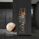 DBERLAN Embraco variable frequency air-cooled embedded red wine cabinet constant temperature wine cabinet cigar cabinet tea beverage cabinet can be externally hung on the kitchen cabinet door panel for seamless installation at home. Frequency conversion can be externally hung door + bumper door wine cabinet ice bar combination 230 bottles