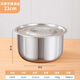 Baichang Food Grade 304 Stainless Steel Oil Basin with Cover Household Lard Basin Kitchen Commercial Oil Cylinder for Oil Tank Materials 23cm-304 Stainless Steel Oil Basin (With Cover) No Specifications