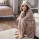 Catman Coral Velvet Paar Nachthemd für Männer und Frauen Herbst- und Winter-Pyjamas verdickte Flanell Long Bademantel Set M6189 Frauenmodell M (Empfohlen 80-100 Jin [Jin Equals Equals Equals])