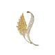 Naiya brooch light luxury class men's fashion golden wheat corsage suit men's suit men's coat pin decoration style two