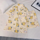 Xuan Mulin Creme Yellow Pudding Hund Pyjamas für Frauen im Frühling und Herbst neue Kurzarmhose Strickjacke Internet Promi Home Clothing Drei-teilige Set 14107# Animal Round X M empfohlen 80-100jin [Jin gleich 0,5 kg]