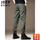 Jeep Spirit American Authentic American Work Hosen Herren Sommer dünne Stretch lose Krawatten Harun Ice Seidenhose Herren Arbeithosen Militärgrün 2xl