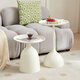 New appearance and side tables with movable small round tables for home coffee tables simple bedside storage tables internet celebrity small tables and bedside tables [high style] cream white