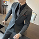Woodpecker (TUCANO) 2025 Autumn High Quality Dark Green Suit Men's Suit Business Casual Formal British Style Groom Wedding Dress Black (suit + trousers) XL 52 (125-135Jin Jin equals 0.5kg)