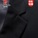 Pier Cardan Suit en trois pièces Professional Portage Formal de style coréen Suit mince Blazer Groom's Mariage Graduation Robe Black 2 Button Costume + pantalon + Viette + chemise 2xl