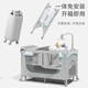Taimei High pliable berceau mobile épissage multi-fonction lit de bébé avec table de couches artefacts de couchage nouveau-nés à feuilles naturelles de feuille naturelle [110 * 68 * 76cm]