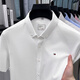 Tommy Hee Kelly American Tomm pure cotton short-sleeved shirt men's summer new high-end business casual fashion versatile shirt Baolan QLM15260 4XL Recommended 180-205Jin [Jin equals 0.5 kg]