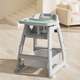 HUAERLE baby dining chair for home use same KFC baby dining chair adjustable height dining table multi-functional sitting chair luxury [cyan dining plate + cushion + wheel]