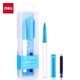 Deli ef Dark Tipp Youshang Fountain Signing Signing Stift Student Kalligraphie Übung Set Löschbare reine blaue Tintenkapsel (muss mit einem Löschstift kombiniert werden) Hellblau A902 EF -Tipp (ca. 0,38 mm)