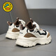 G.DUCKKIDS little yellow duck boy shoes spring and autumn style mesh breathable soft sole lightweight children medium-sized children student children dad shoes 6167 khaki leather 27 / inner length 17.2cm