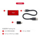 金士顿 便携式移动固态硬盘PSSD移动迷你硬盘USB3.2gen2 2000G即2T【红色款丨读速1050MB/s】
