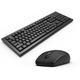 Shuangfeiyan Shuangfeiyan (A4TECH) 3100N wireless mouse and keyboard set waterproof office home keyboard and mouse black wireless