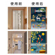 BEYZK卫生间门帘厕所门帘现代中式九鱼图荷花卧室隔断帘厨房免打孔 N69 N694 宽75*高140加杆整片式(一个整体