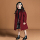 迪士尼（Disney）女童毛呢外套2025春季新年装羊绒儿童韩版洋气秋冬中长款呢子大衣 红色 洋气红 140cm